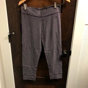 American Eagle Purple & Gray Stripe Leggings